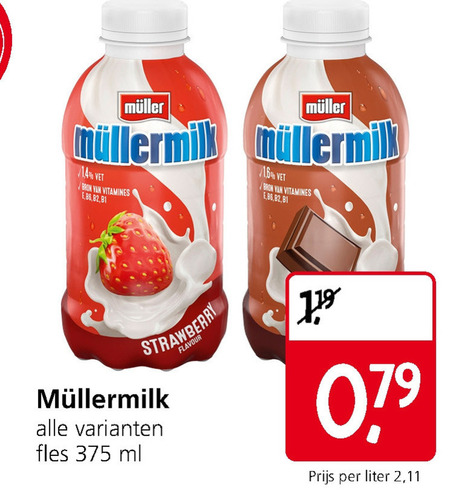 Mullermilk   chocolademelk folder aanbieding bij  Jan Linders - details