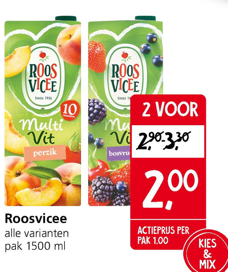 Roosvicee   fruitdrank folder aanbieding bij  Jan Linders - details