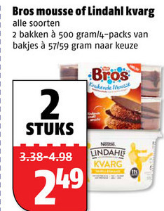 Lindahl Kvarg   kwark, chocolademousse folder aanbieding bij  Poiesz - details