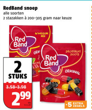 Red Band   snoep folder aanbieding bij  Poiesz - details