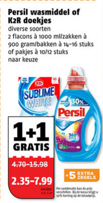 Persil   wasdoekjes, wasmiddel folder aanbieding bij  Poiesz - details