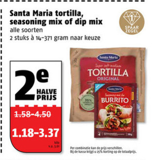 Santa Maria   tortilla, dipsaus folder aanbieding bij  Poiesz - details