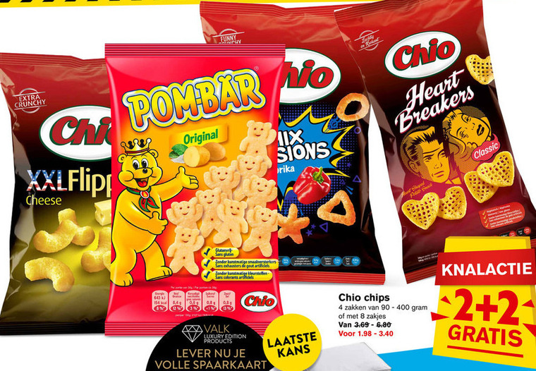 Chio   zoutje, chips folder aanbieding bij  Hoogvliet - details