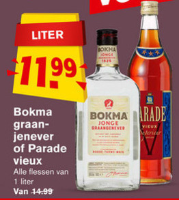 Bokma   vieux, jenever folder aanbieding bij  Hoogvliet - details