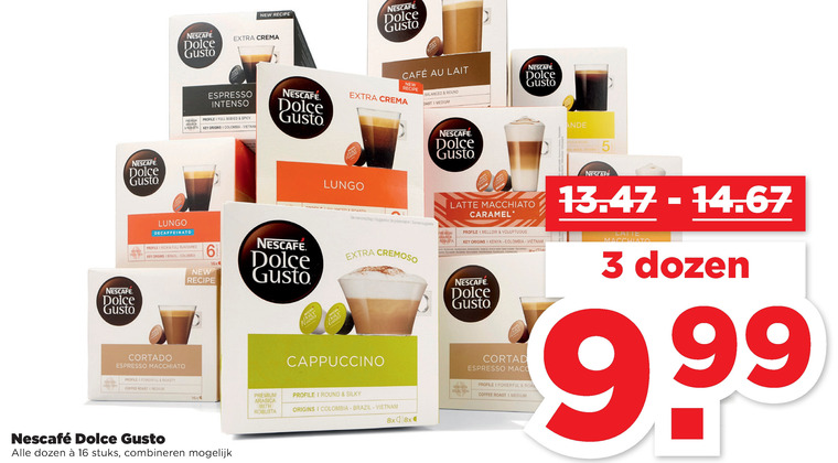 Nescafe   dolce gusto capsules folder aanbieding bij  Plus - details