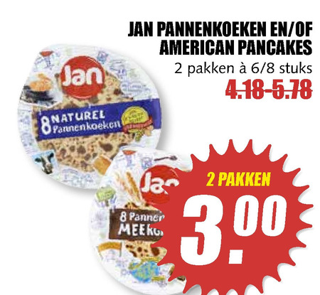 Jan   pannenkoek folder aanbieding bij  MCD Supermarkt Basis - details