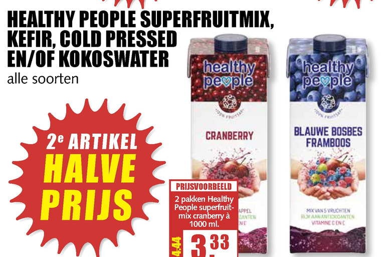 Healthy People   vruchtensap folder aanbieding bij  MCD Supermarkt Basis - details