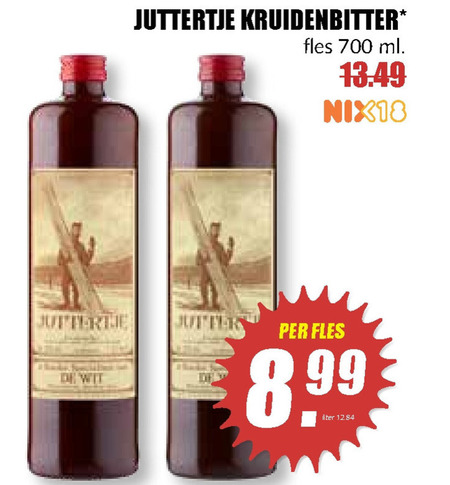 Juttertje   kruidenbitter folder aanbieding bij  MCD Supermarkt Basis - details