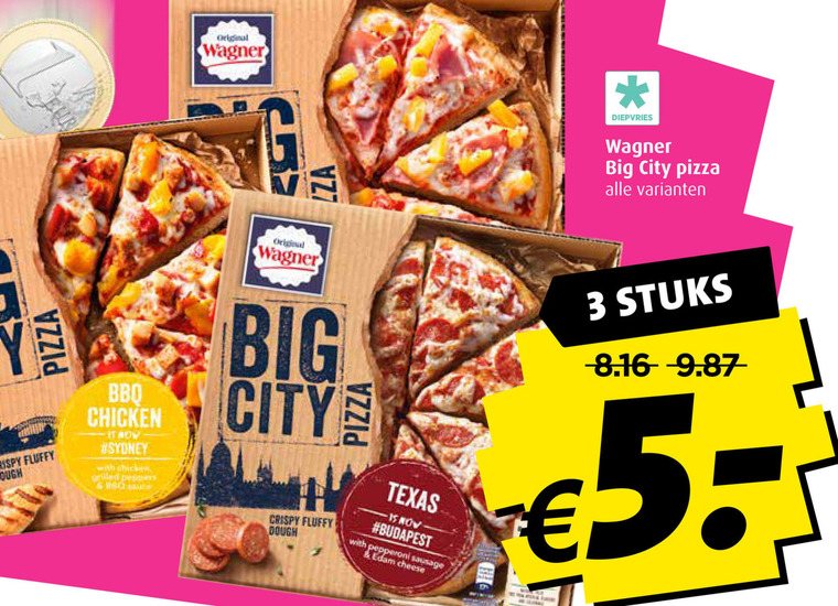 Wagner   diepvriespizza folder aanbieding bij  Boni - details