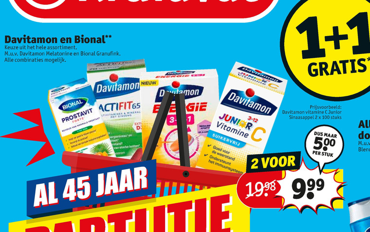 Davitamon   vitamine, voedingssupplement folder aanbieding bij  Kruidvat - details