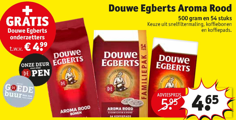 Douwe Egberts   koffiepad, koffiebonen folder aanbieding bij  Kruidvat - details