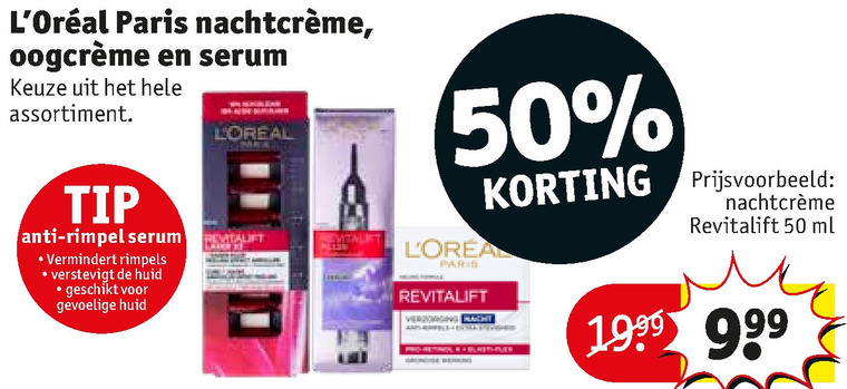 L Oreal   gezichtsverzorging, dagcreme folder aanbieding bij  Kruidvat - details