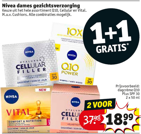 Nivea   nachtcreme, dagcreme folder aanbieding bij  Kruidvat - details