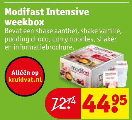 Modifast   afslankmaaltijd folder aanbieding bij  Kruidvat - details