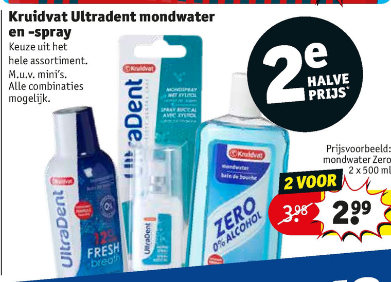 Kruidvat Huismerk   mondwater folder aanbieding bij  Kruidvat - details