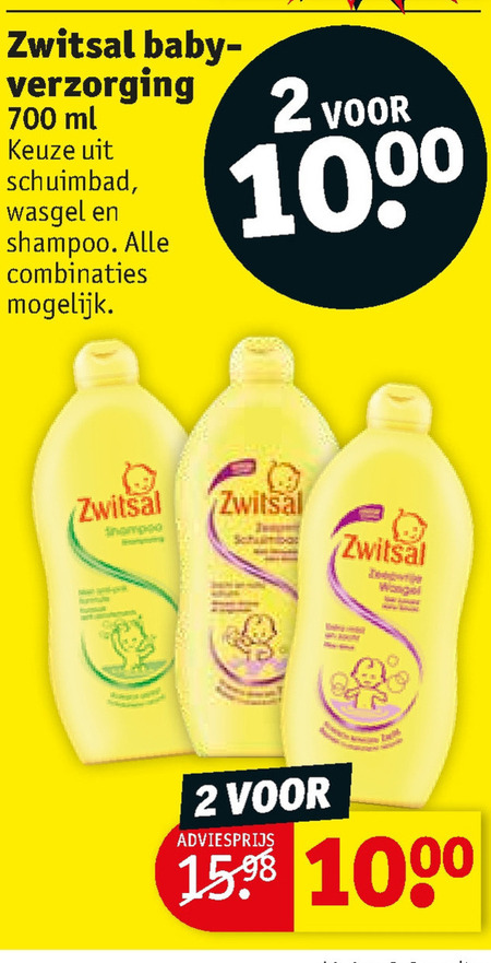 Zwitsal   babyverzorging, babyshampoo folder aanbieding bij  Kruidvat - details