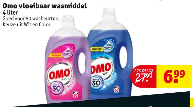 Bezwaar tekort spanning Omo wasmiddel folder aanbieding bij Kruidvat - details