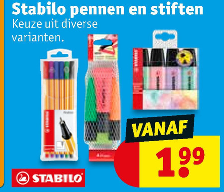 Stabilo   pen, viltstiften folder aanbieding bij  Kruidvat - details