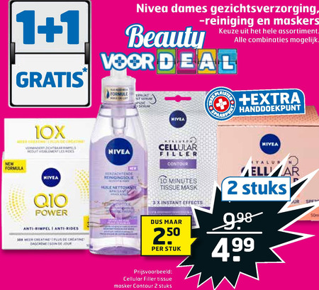 Nivea   gezichtsverzorging, nachtcreme folder aanbieding bij  Trekpleister - details