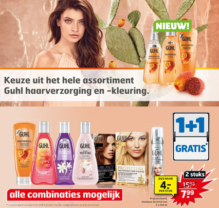 Guhl   haarkleuring, haarverzorging folder aanbieding bij  Trekpleister - details