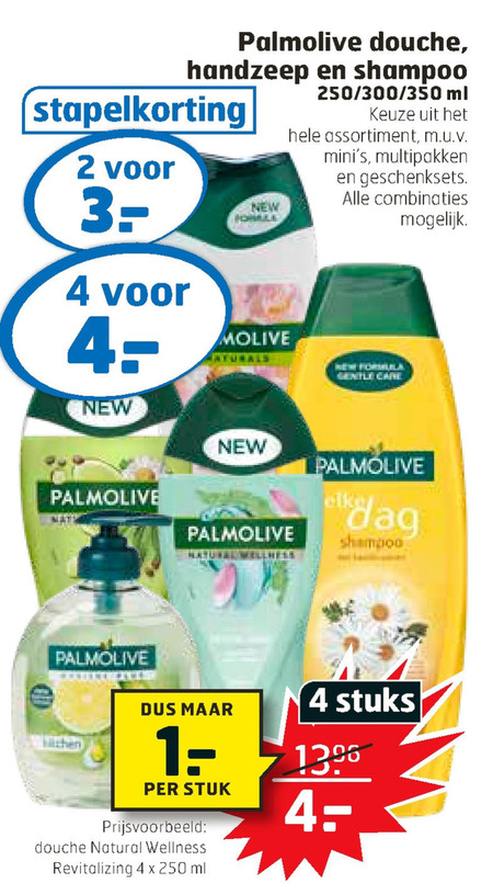 Palmolive   douchegel, shampoo folder aanbieding bij  Trekpleister - details