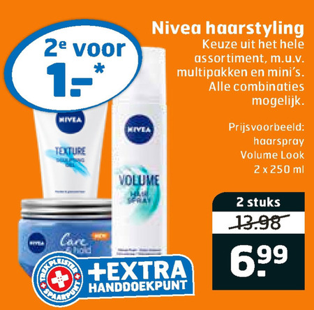 Nivea   hairspray, haargel folder aanbieding bij  Trekpleister - details