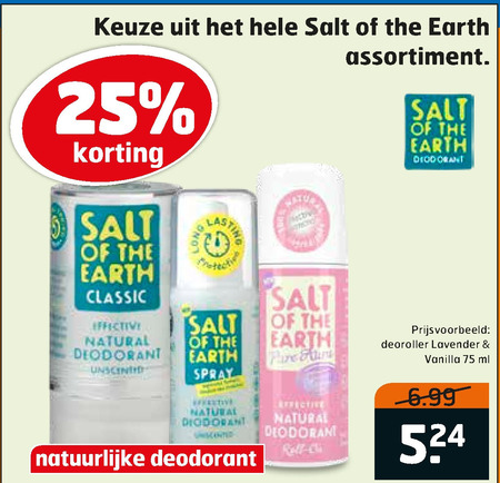 Salt of the Earth   deodorant folder aanbieding bij  Trekpleister - details