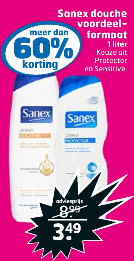 Sanex   douchegel folder aanbieding bij  Trekpleister - details