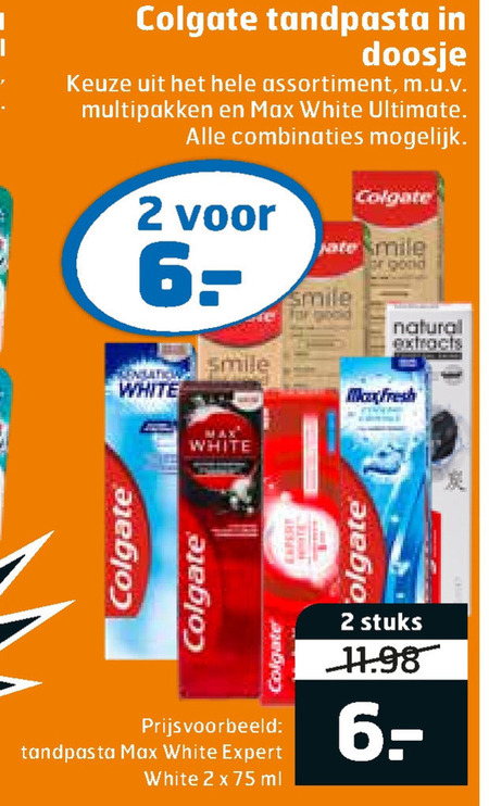 Colgate   tandpasta folder aanbieding bij  Trekpleister - details