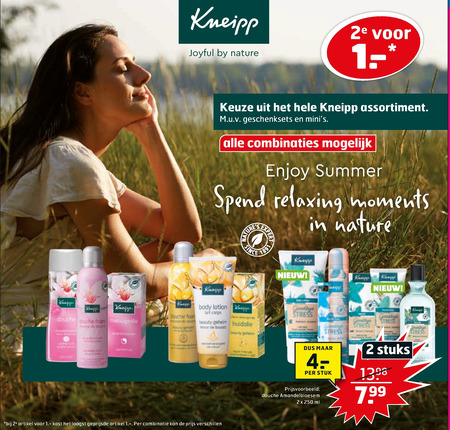 Kneipp   huidolie, bodylotion folder aanbieding bij  Trekpleister - details