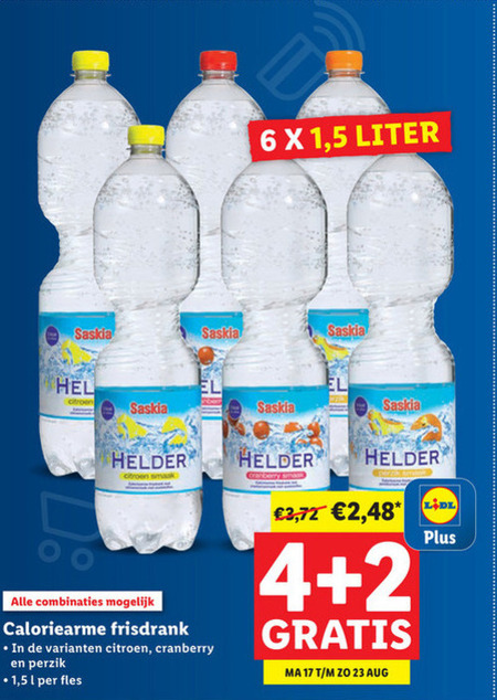 Saskia   fruitdrank folder aanbieding bij  Lidl - details