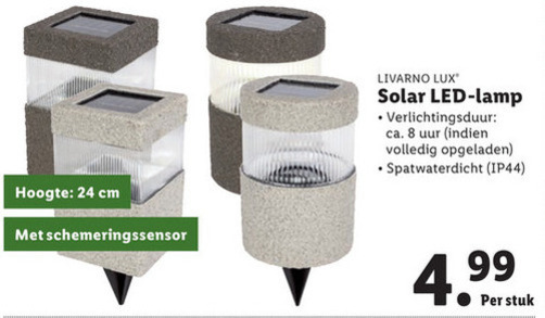 Livarno   solarlamp folder aanbieding bij  Lidl - details