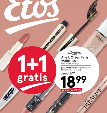 L Oreal   nagellak, cosmetica folder aanbieding bij  Etos - details