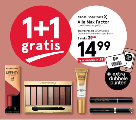 Max Factor   foundation, lipgloss folder aanbieding bij  Etos - details