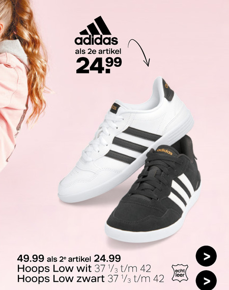 Schaar Schrijf op Dochter Adidas dames sneakers folder aanbieding bij Van Haren - details