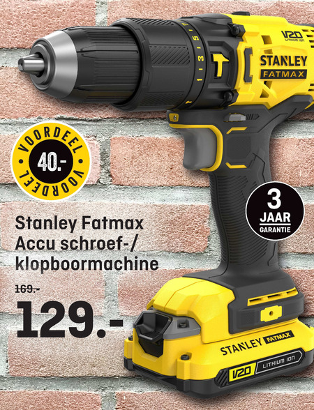 Stanley   accuboormachine folder aanbieding bij  Multimate - details