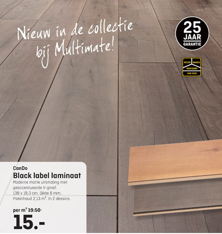 Cando   laminaat folder aanbieding bij  Multimate - details