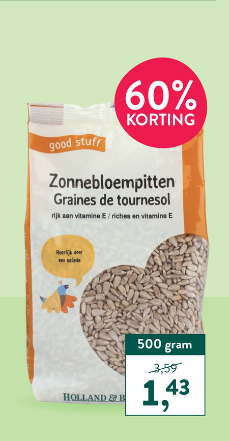 Holland and Barrett   zonnebloempitten folder aanbieding bij  Holland & Barrett - details