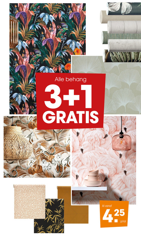 Op de loer liggen val Uitgaven behang folder aanbieding bij Kwantum - details