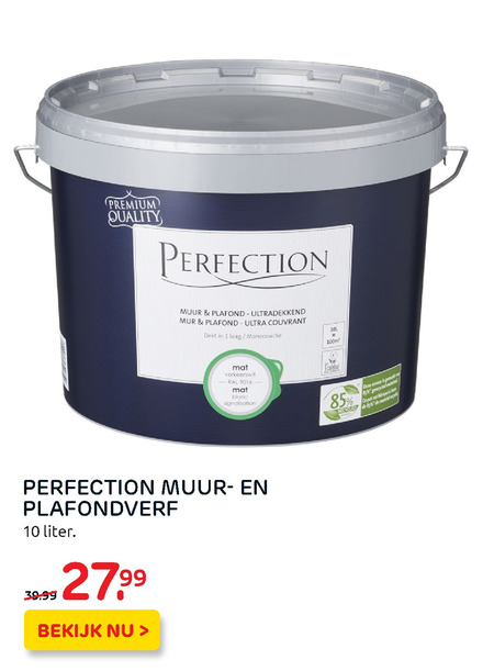 Perfection   muurverf, plafondverf folder aanbieding bij  Praxis - details