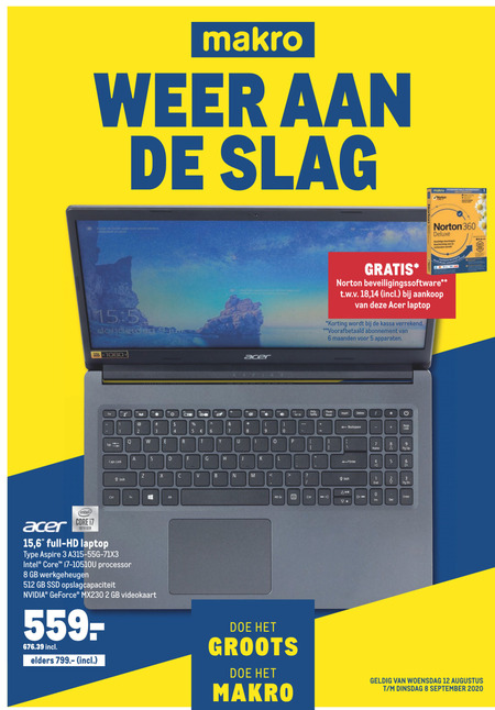 Acer   notebook folder aanbieding bij  Makro - details