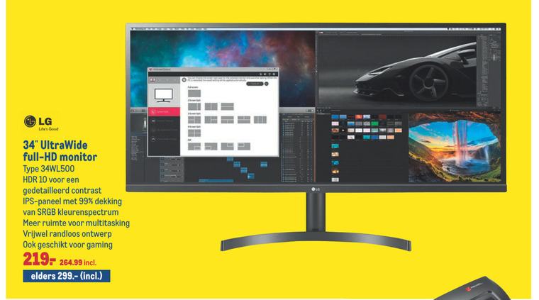 LG   monitor folder aanbieding bij  Makro - details