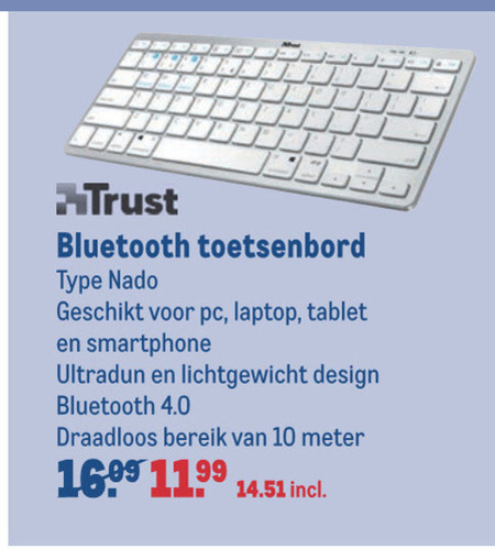 Trust   toetsenbord folder aanbieding bij  Makro - details