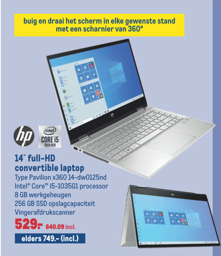 HP   notebook folder aanbieding bij  Makro - details