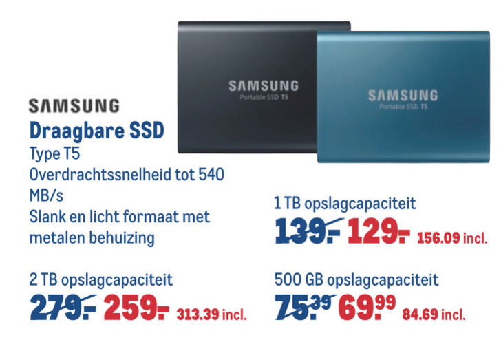 Samsung   portable harde schijf folder aanbieding bij  Makro - details