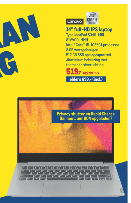 Lenovo   notebook folder aanbieding bij  Makro - details