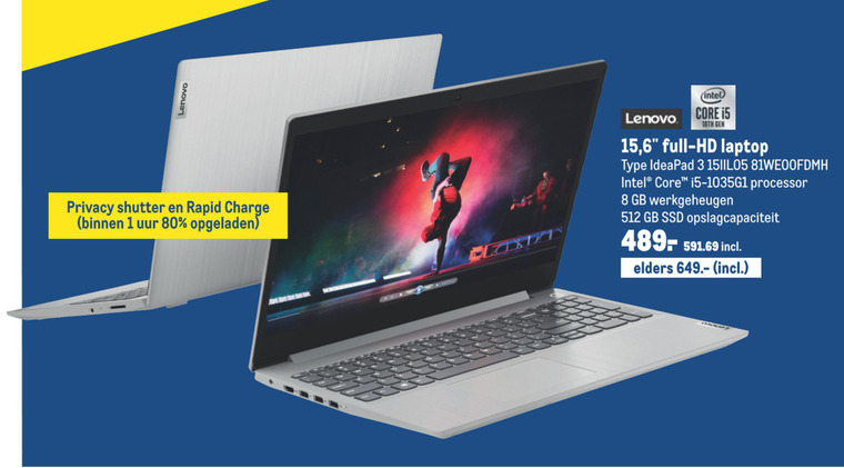 Lenovo   notebook folder aanbieding bij  Makro - details