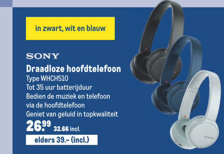 Sony   koptelefoon folder aanbieding bij  Makro - details