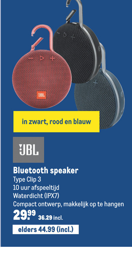 JBL   portable speakerset folder aanbieding bij  Makro - details
