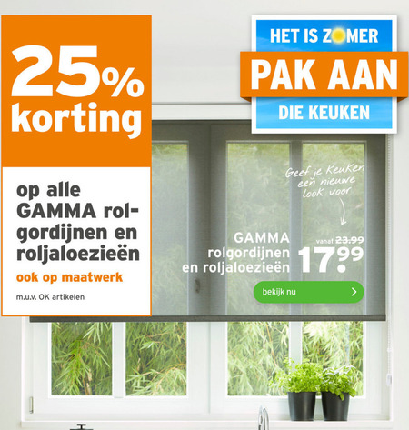 Gamma Huismerk   rolgordijn, jaloezie folder aanbieding bij  Gamma - details